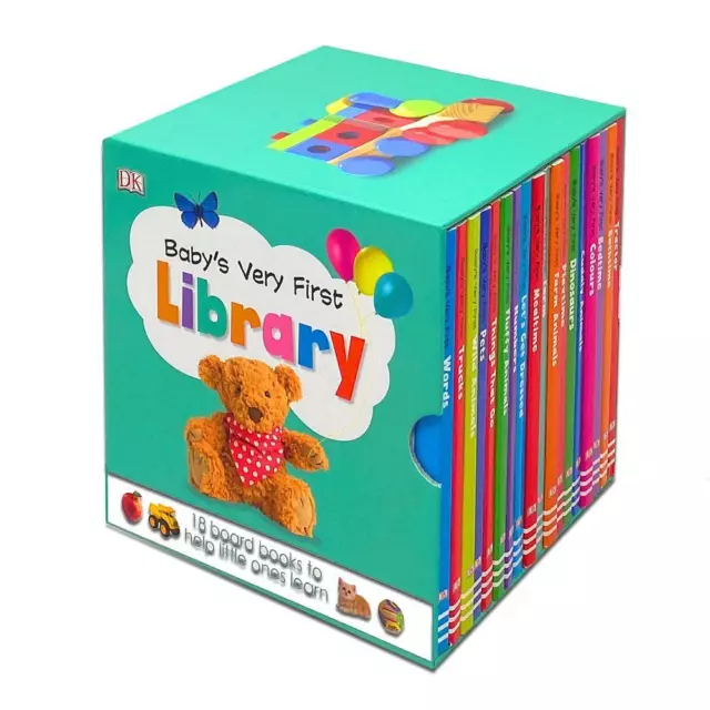 Babys Very First Library 18 Board Books Box Set To Help Little Ones Learn NEW