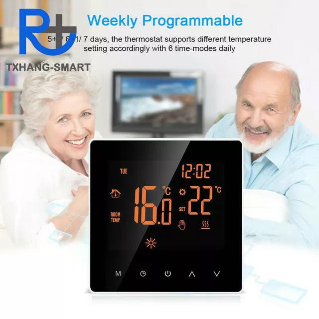 Smart Programmable Wifi Wireless Heated Digital Thermostat LCD App Control