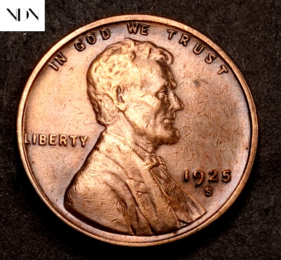 1925-S Lincoln Wheat Penny Cent - Choice BU (red/brown) - Semi-Key Date! #W9002