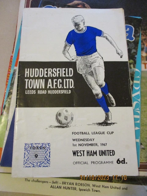 1967-68 Huddersfield Town v West Ham United League cup Round 4 1.11.1967