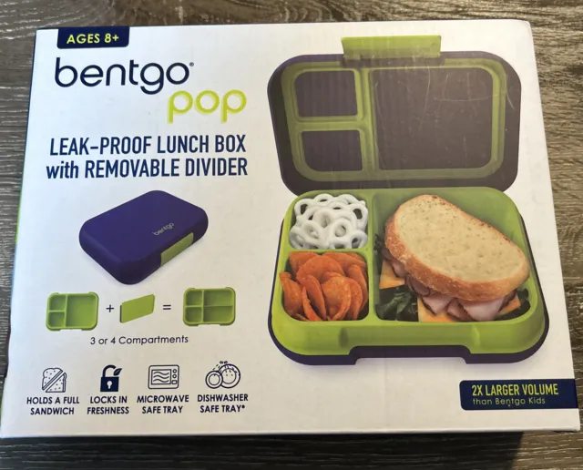 Bentgo Pop Leak-Proof Lunch Box With Removable Divider Ages 8+ New