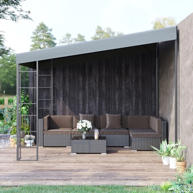 Yescom 3x3 M Pavillon Überdachung – 2-stöckig, UV30+, 200 G/m², Wasserabweisend Für Garten & Café