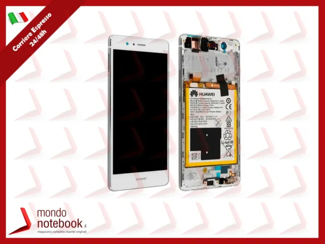 Display Lcd Originale Touch Frame Batteria Huawei P9 Lite Vns-L31 L23 L21 Bianco