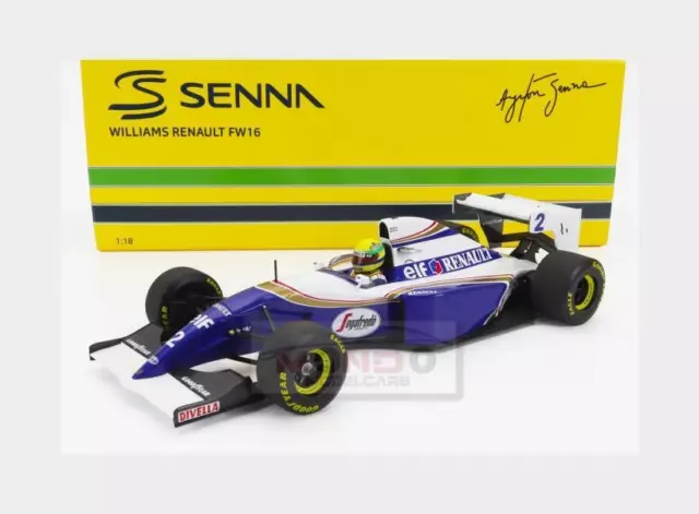 1:18 MINICHAMPS Williams F1 Renault Fw16 #2 Pole Pacific Gp 1994 Senna 543941802