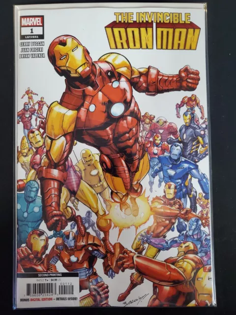 Invincible Iron Man #1 Bagley 2nd Print  Marvel 2023 VF/NM Comics