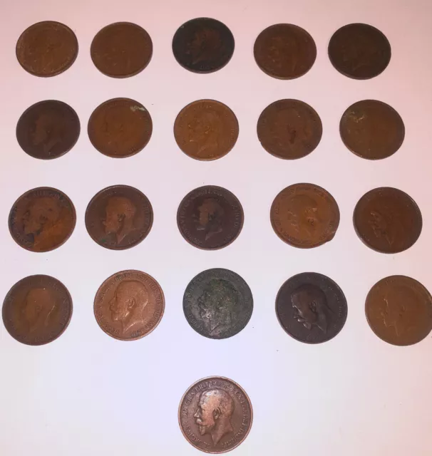 1912-1936 Half Penny Pre Decimal Coins Job Lot Bundle