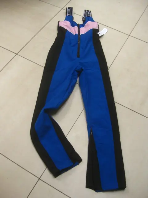 Ladies UK 6 US2 Topshop Sno Ski Pants Salopettes Ski Suit Blue Black Pink Bnwt