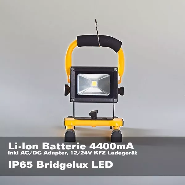 LED Pila Focos 10W Luz Blanca Proyector Luz de Trabajo Foco de Construcción