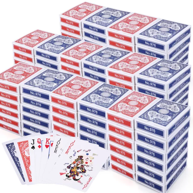 120 Decks Poker Size Playing Cards Standard Index 60 BLUE & 60 RED BULK LOT