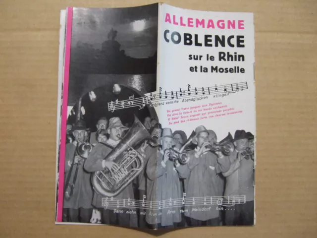 1 Brochure Tourisme Allemagne Coblence Sur Le Rhin Et La Moselle 1935