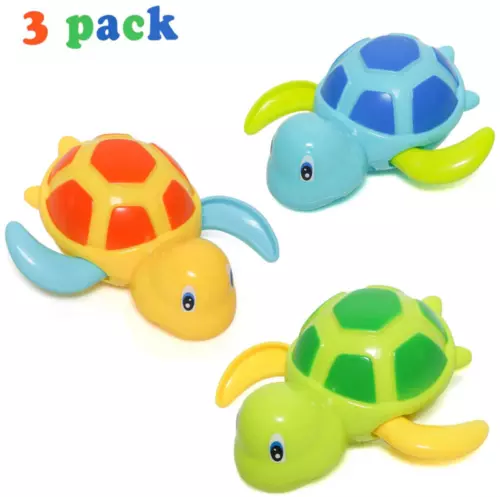 3*Baby Bath Pool Swimming Turtle Animal Toy Winding Wind-up Toys Kids Kit