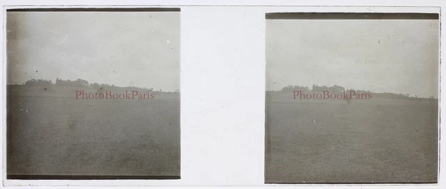 Landscape Fields c1930 Photo Stereo Glass Plate Vintage V17T13n 2