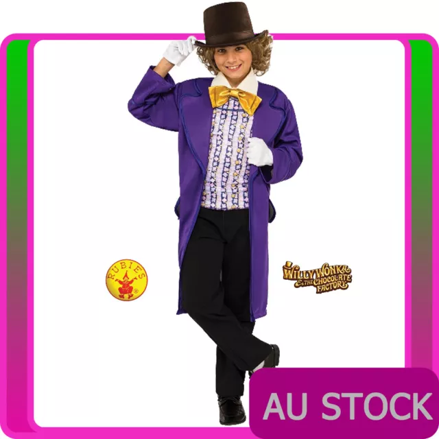 Boys Willy Wonka Costume Charlie And The Chocolate Factory Roald Dahl Book Week