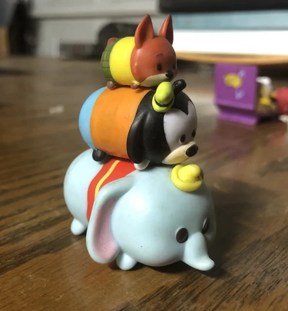 Disney Tsum Tsums Vinyl Set Dumbo Classic Goofy & Fox Zootopia Small Med Large