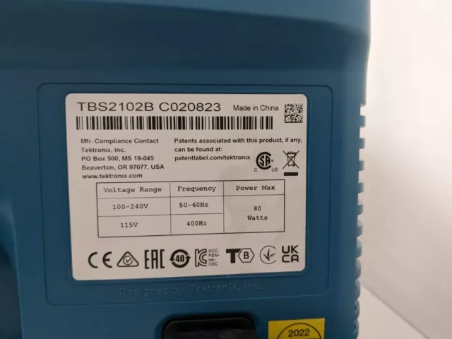 Tektronix TBS2102B Oscilloscopio digitale Calibrato (DAkkS) 100 MHz 2