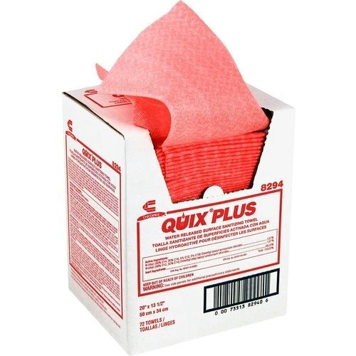 Quix Plus Sanitizing Food Service Towels, FDA Approved, 72 Towels (CHI8294)