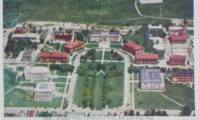 Airplane View, University of Utah, Salt Lake City Postcard