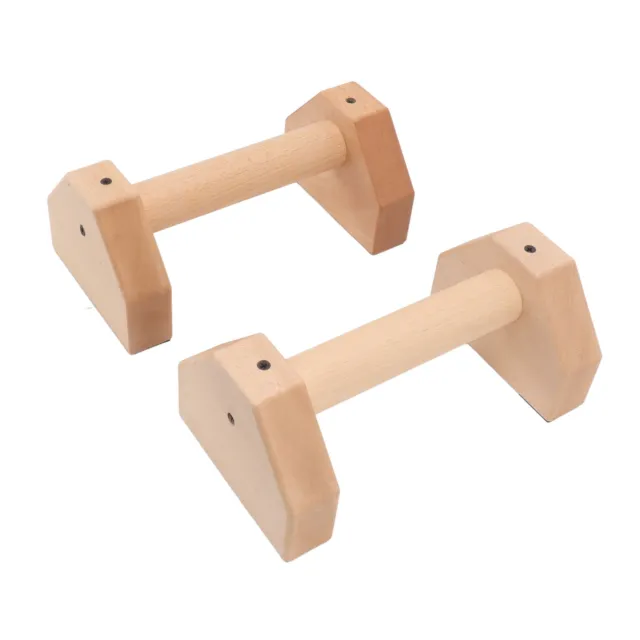 (30cm / 11.8in)Wooden Push Up Bar Strong Bearing Capacity Wooden Push Up