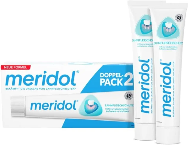 Meridol Dentifrice Pack Double Antibactérien Effet 2x 75ml Neuf (08)