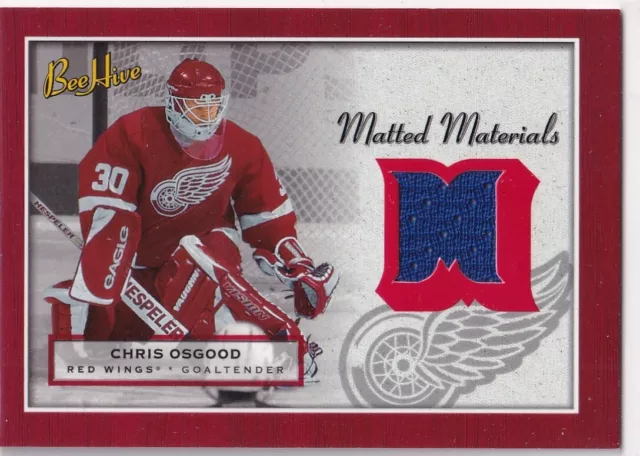05/06 Ud Bee Hive Chris Osgood Matted Materials Game Jersey