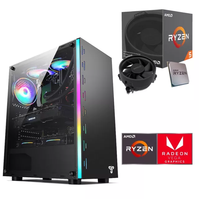 Gaming PC AMD Ryzen 5 3400G on Board Radeon RX Vega 11 Graphics Gaming Computers