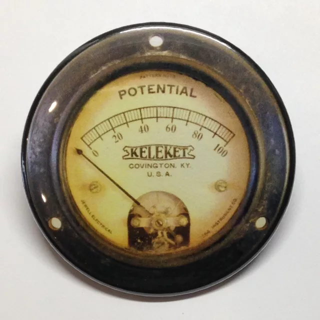 Steampunk Gauge Fridge Adverting Pocket Mirror Vintage Style