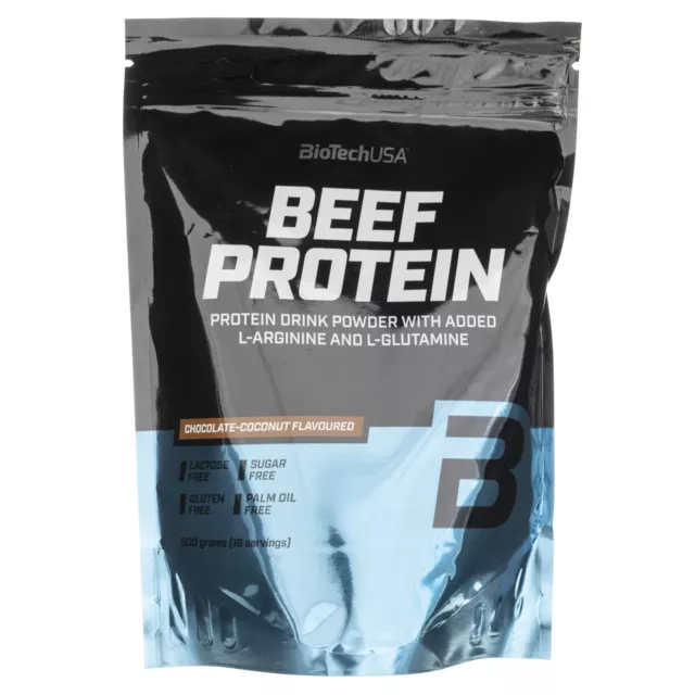 BioTech USA Beef Protein, Chocolate & Coconut, 500 g