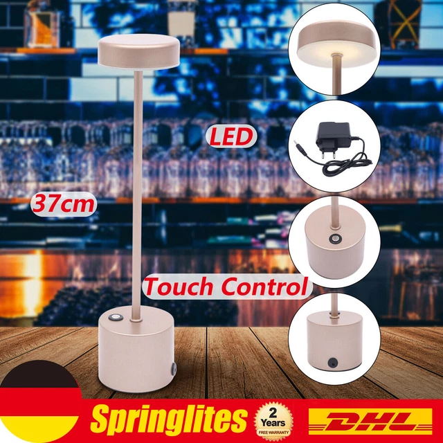 Lampada da tavolo LED touch 37 cm lampada da terrazza dimmer lampada da tavolo ricaricabile