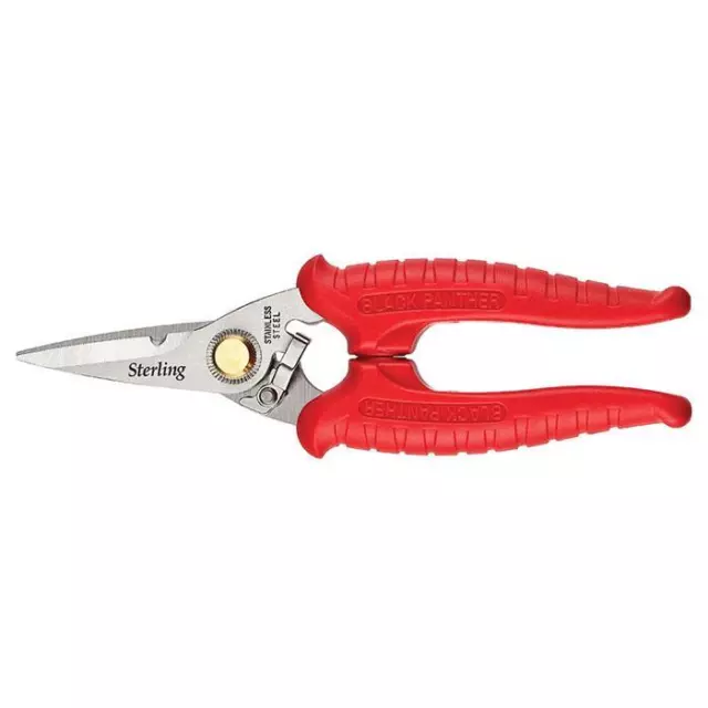 BLACK PANTHER 185mm (7") Industrial RED High Tensile Snips Sterling Scissors