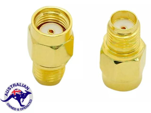 Premium RP SMA Male Jack to SMA Female Plug Straight RF Coax Adapter Connector