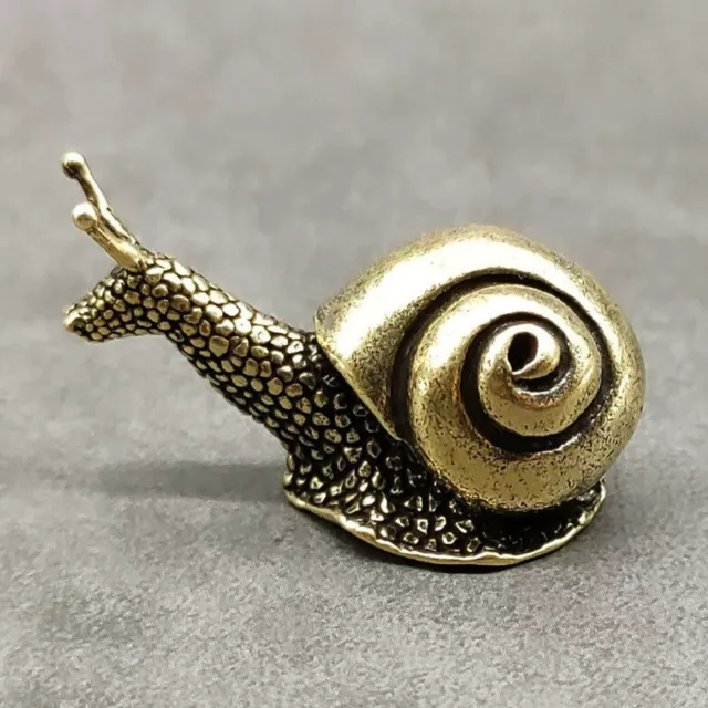 Figurines d'escargot laiton massif petite statue maison décoration cadeau animal
