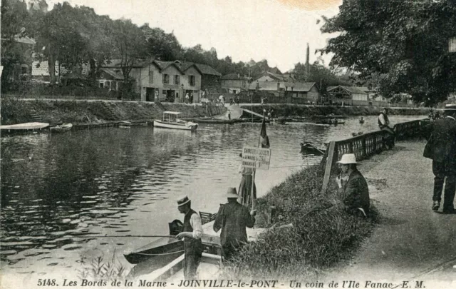 Carte JOINVILLE LE PONT Un coin de l'île Fanac