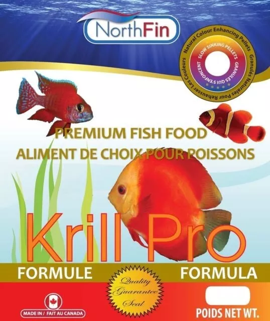 Northfin Krill Pro Formule 2mm 80g Premium Poisson Nourriture Lent Coulée Plombs