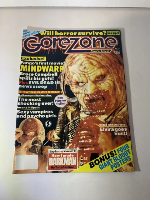 Gorezone #17 1991 Vintage Horror Magazine Mindwarp Evil Dead Huge Chucky Poster