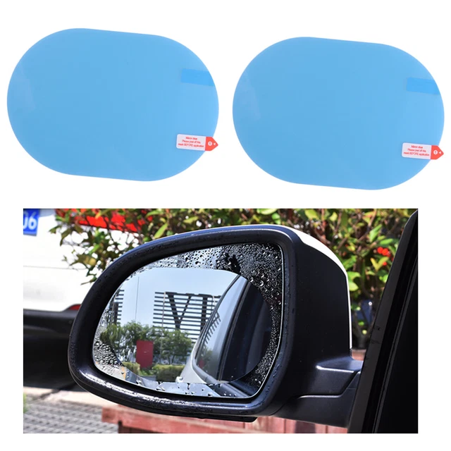 2pcs Rainproof Car Rearview Mirror Sticker Anti-Fog Protective Film Rain Shield
