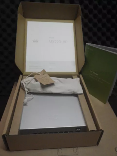 Cisco Meraki MS220-8P Cloud Géré Interrupteur 8-Port Gigabit Poe Nouveau 1-YR