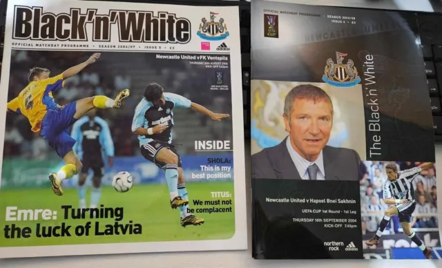 Newcastle United UEFA Cup programmes 2003-06 *choose from list*