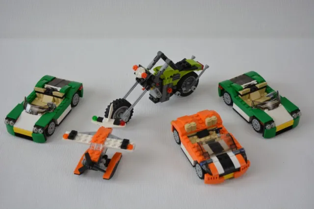 lots de 5 véhicules Lego Creator