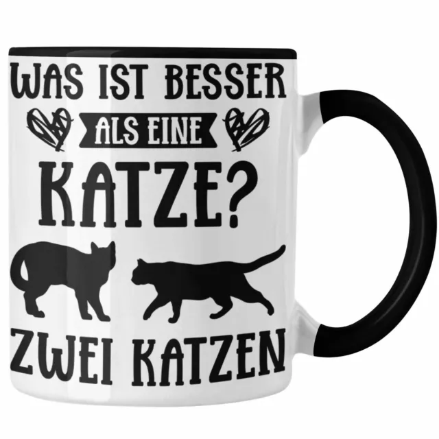 Trendation - Katze Spruch Tasse Lustig Geschenk Kaffeetasse Cat Kaffeebecher Gra