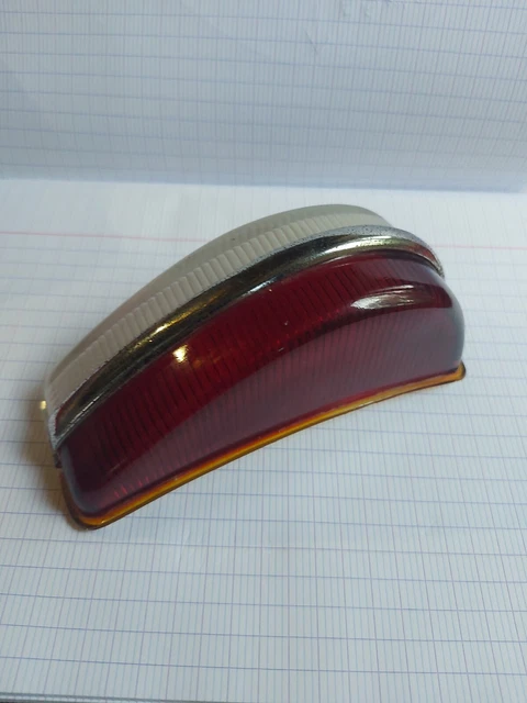 Feu Arrière Rouge Ancien Pour Vélo - Verre Diamant Années 1920, Vintage Français