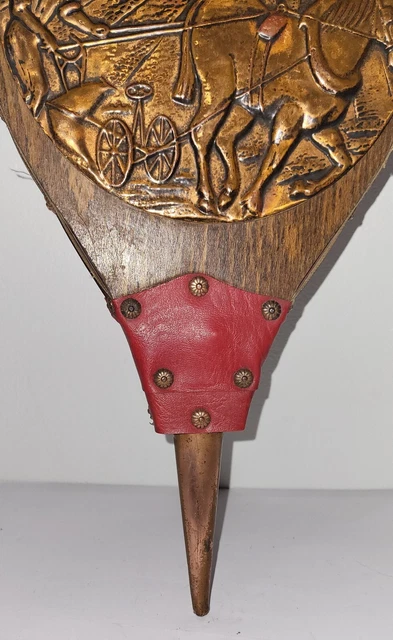 Soufflet De Cheminée Fdit - En Bois Et Cuir PU - Pour Allumer Feu, Barbecue, Camping - Déco Rustique 39.5cm