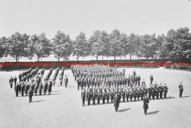 F001990 School cadet battalion on parade. Hackney Downs School. London. 1911