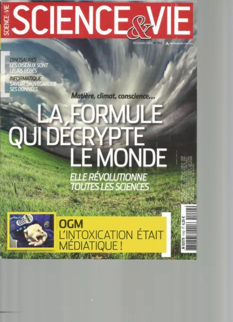 Science & Vie N°1142 Formule Qui Decrypte Le Monde / Ogm / Dinosaures & Bebes