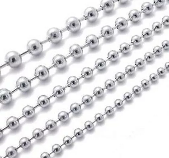 4m/10m More Size Ball Bead Chain Jewelry Finding Stainless Steel Wholesale Price