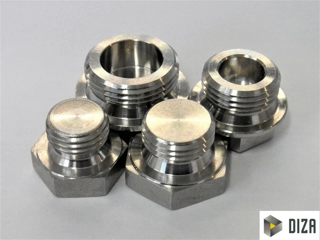 Vis Bouchon DIN 7604 A4 Inox - Pour Obturateur Hydraulique - Tête Plate - Clé Allen - Filetage M10 à M22