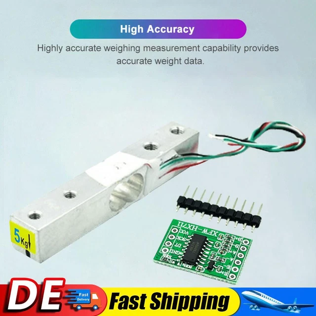 50 Kg Lastzellen-Set – 4 Sensoren + HX711-Modul, Für Waagen, Halbbrücke, Arduino & DIY