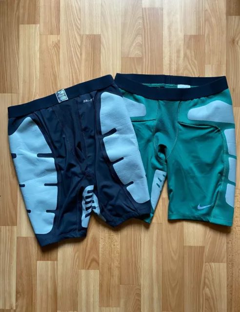 NIKE COMBAT PRO Hyperstrong Compression Shorts XL Two pairs Green Black  $33.00 - PicClick