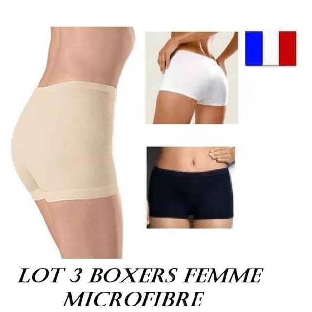 Shorty femme ( x6 ) - Shorty coton - lingerie Femme - boxer femme, shorty femme  coton