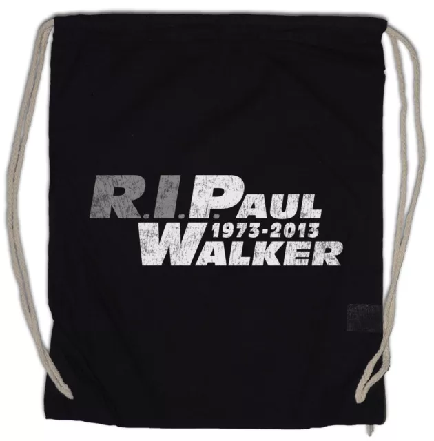RIP PAUL WALKER Drawstring Bag The Fast 1973 2013 and the Brian Furious Racing