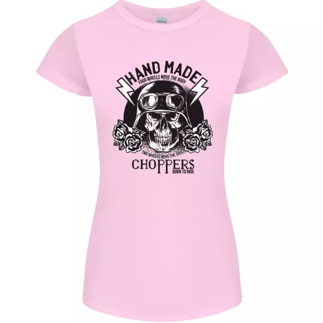 Handmade Choppers Biker Motorcycle Bike Womens Petite Cut T-Shirt